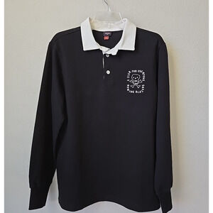 Rowing Blazers‎ Polo Shirt Mens Small Black A Club For Everyone Skull Rugby